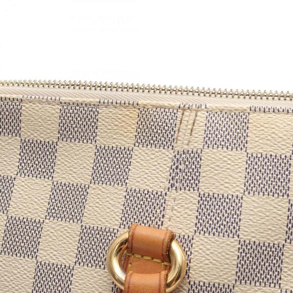 LOUIS VUITTON White Damier Leather Tote Bag - Picture 11 of 12